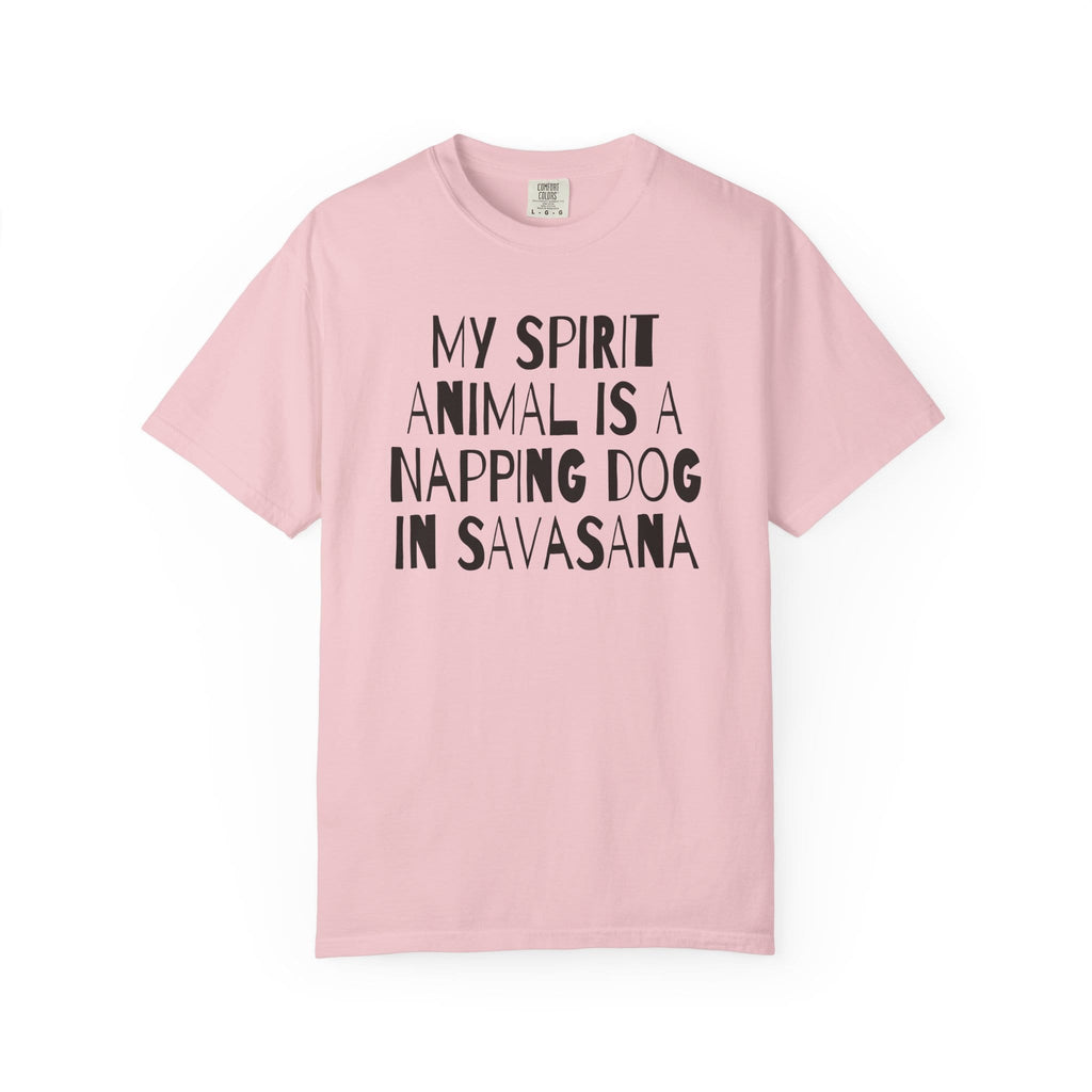 My Spirit Animal is a Napping Dog in Savasana t-shirt