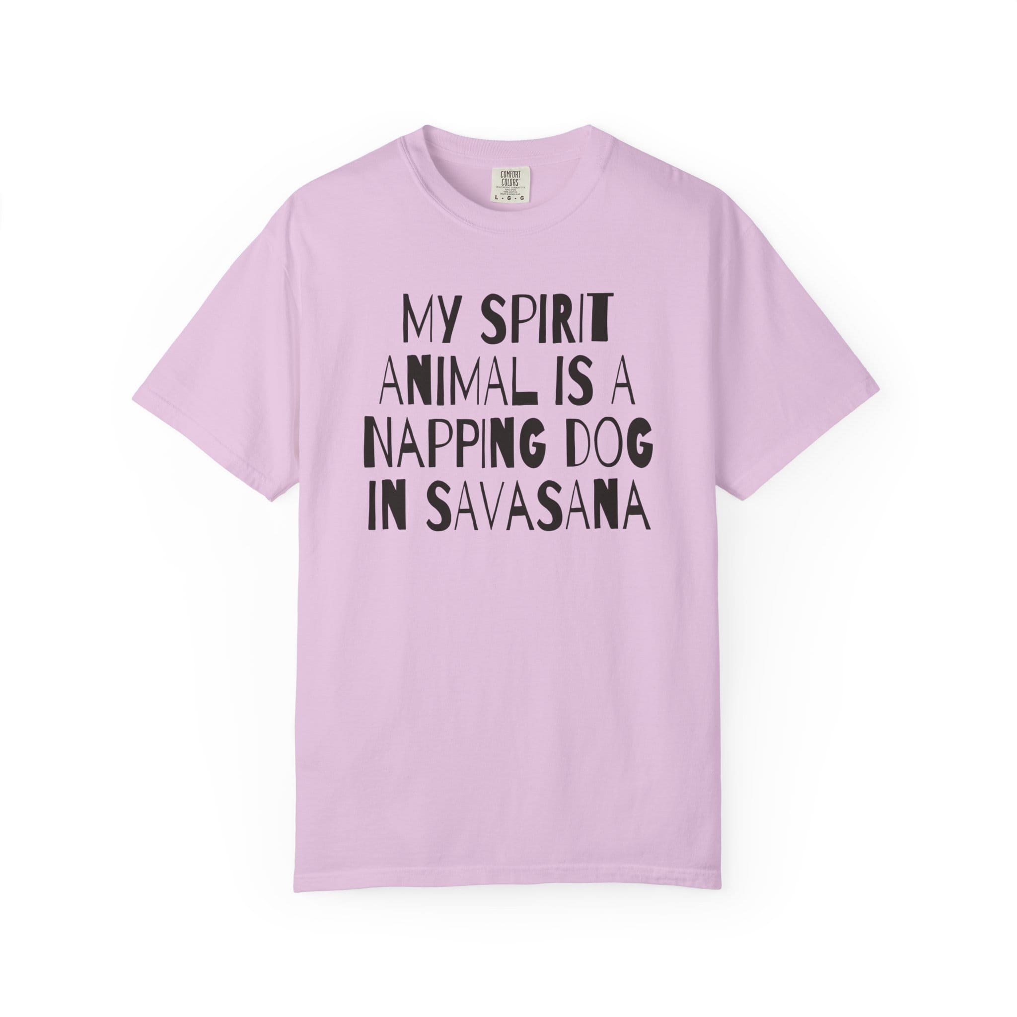 My Spirit Animal is a Napping Dog in Savasana t-shirt