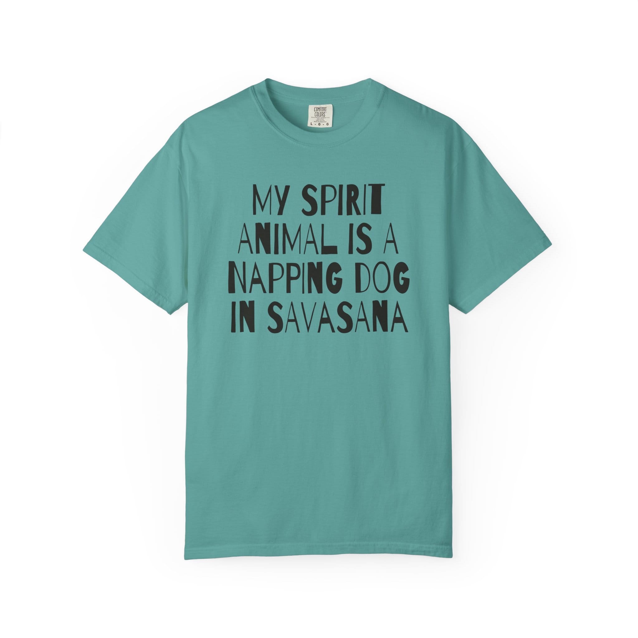 My Spirit Animal is a Napping Dog in Savasana t-shirt