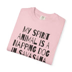 My Spirit Animal is a Napping Dog in Savasana t-shirt