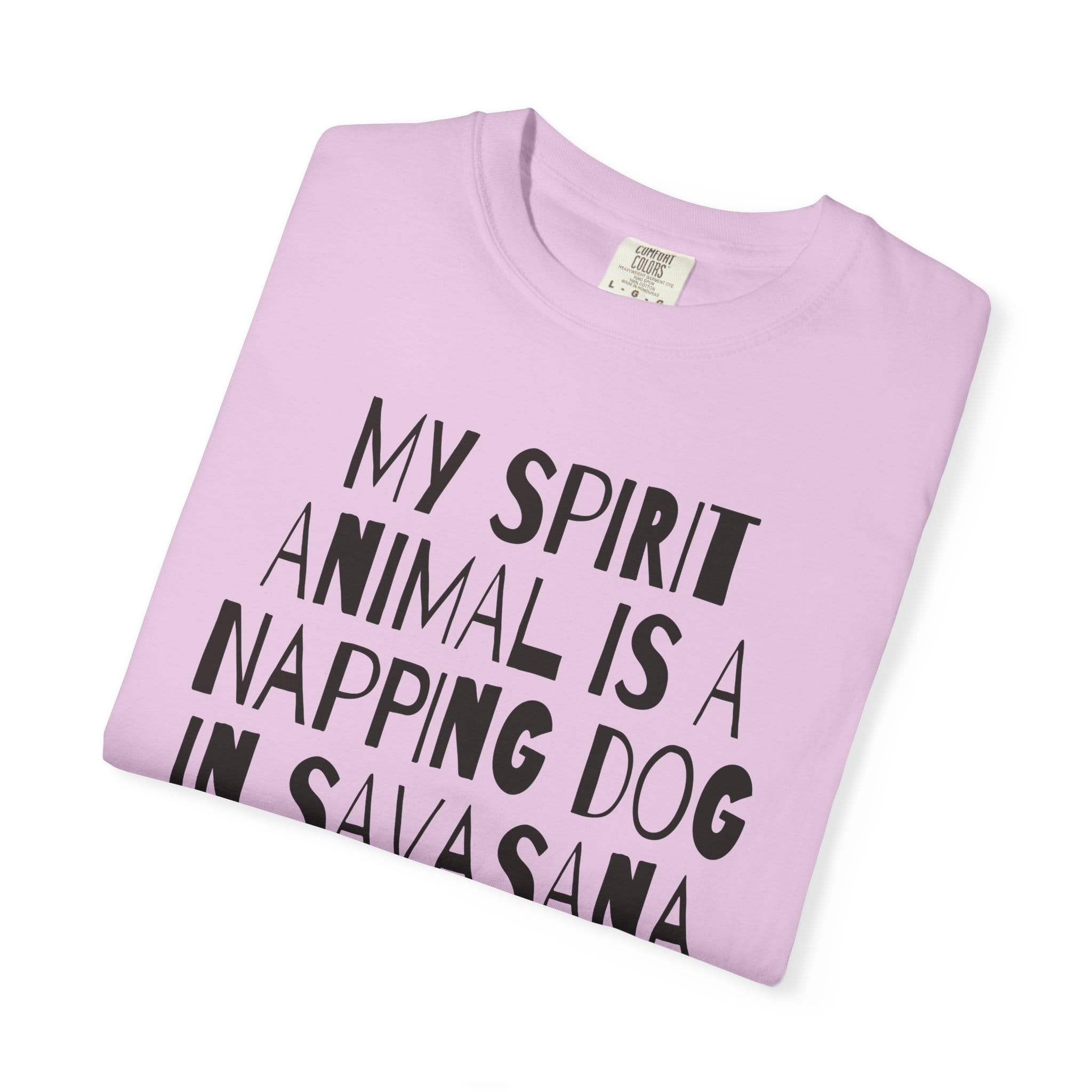 My Spirit Animal is a Napping Dog in Savasana t-shirt