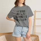 My Spirit Animal is a Napping Dog in Savasana t-shirt