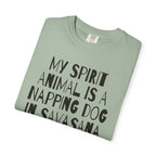 My Spirit Animal is a Napping Dog in Savasana t-shirt