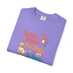 Drink Wine Pet Dogs Do Yoga t-shirt